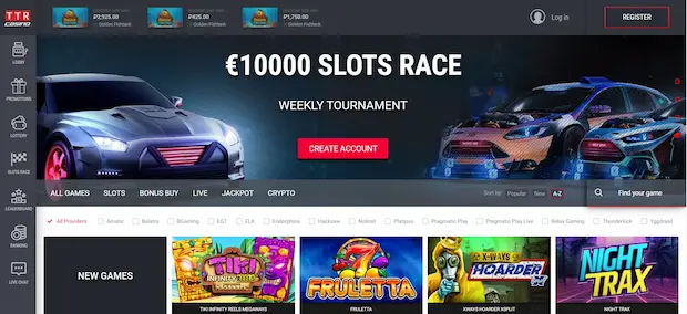 В какое казино играет TTR?